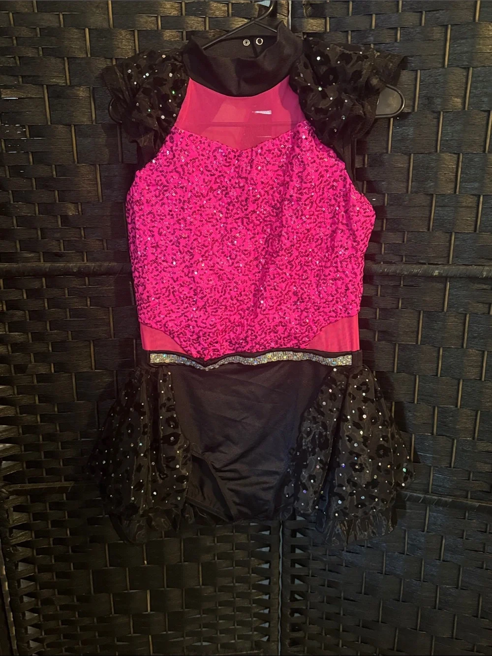 Weissman Hot Pink Sequin Dance Costume